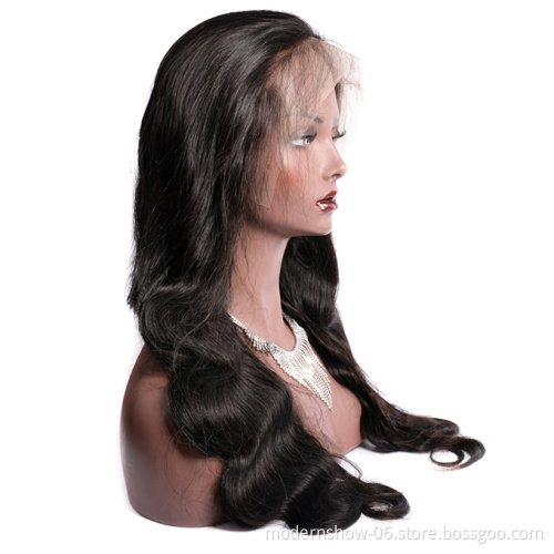 Full Cuticles Aligned Brazilian Virgin Human Hair Lace Frontal Wig Body Wave Lace Front Raw Human Hair Wigs for Black Women